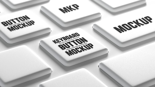 Computer keyboard button mock-up design