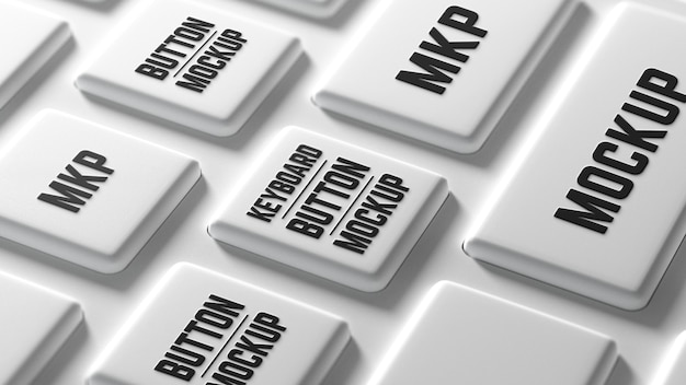 computer keyboard button mock-up design