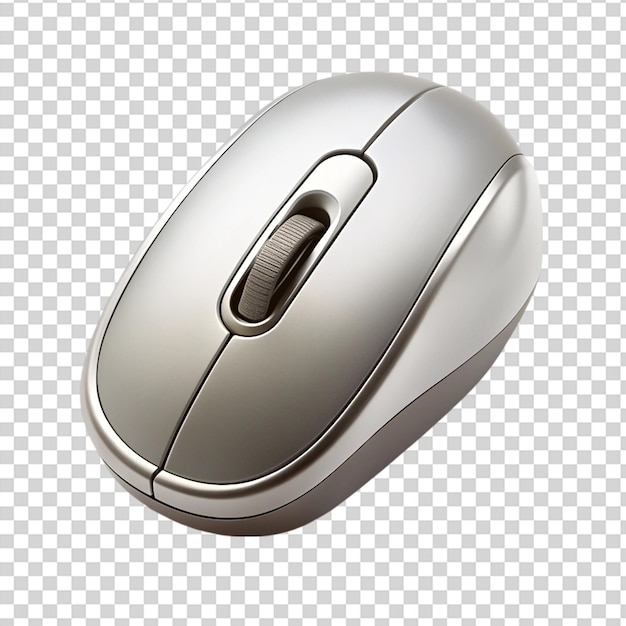 computer mouse top view clipping path isolated on transparent background