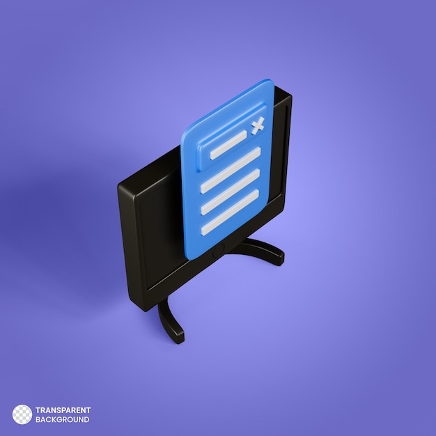 computer user interface icon isolated 3d render illustration