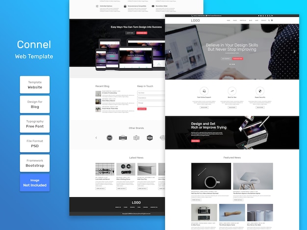 Connel business and agency web template