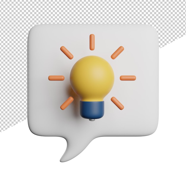 Consulting Creative Idea front view 3d rendering icon illustration on transparent background