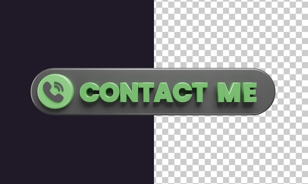Contact me button in 3d rendering