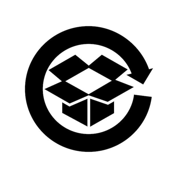 Corrugated Recycles packaging symbol isolated