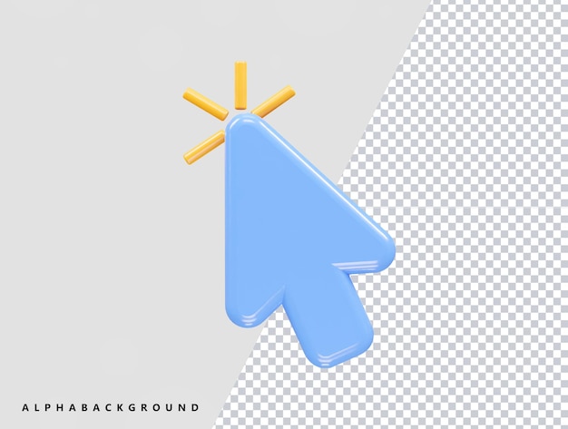 Cursor icon illustration 3d render element