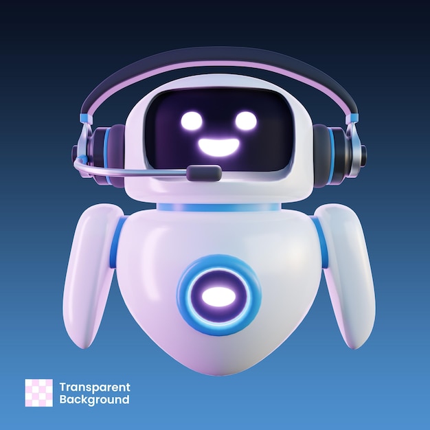 Customer Service Chatbot 3D Illustration