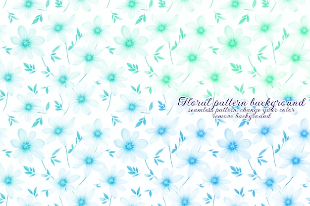 customizable floral pattern with blue and lavender tones
