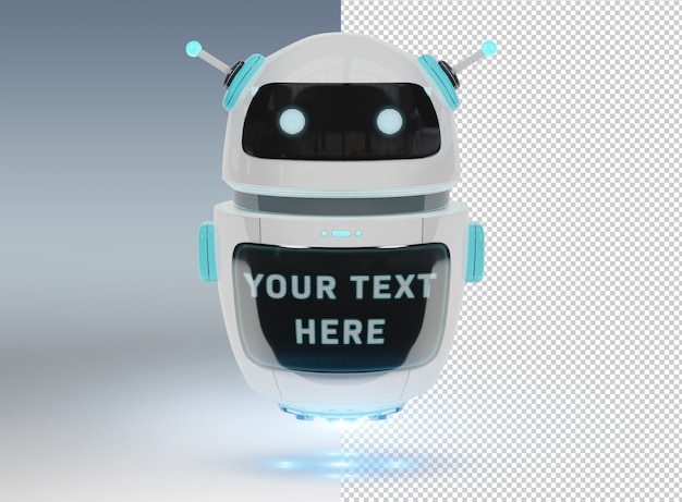 Cut out chatbot on gey  Mockup