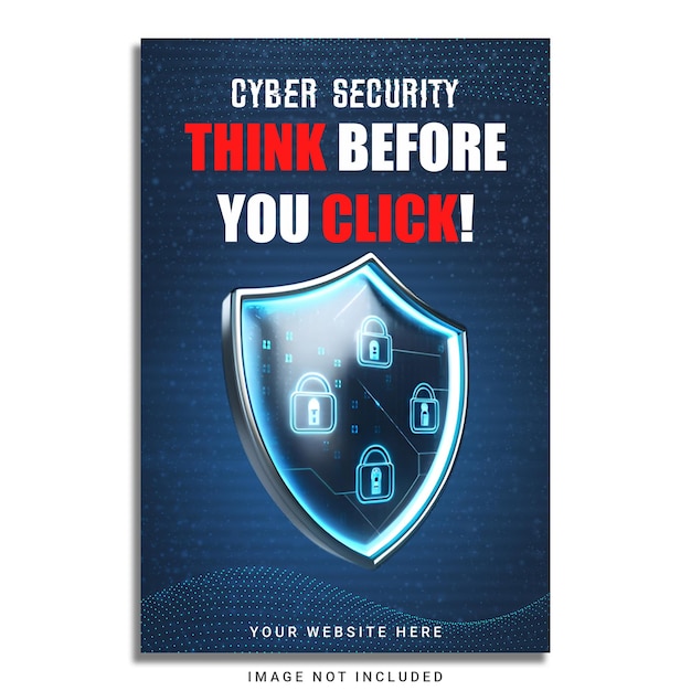Cybersecurity poster template