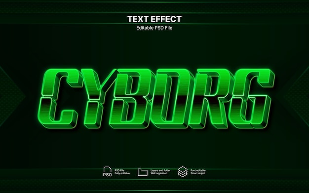 Cyborg text effect