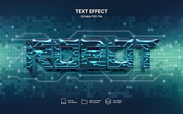 Cyborg text effect