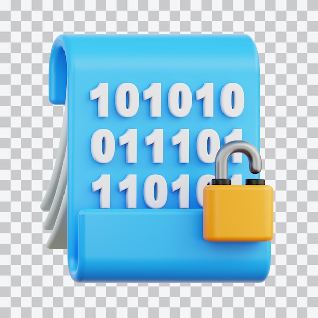 Data Encryption 3d Illustration