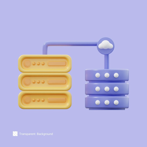 database icon 3d rendering illustration