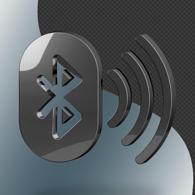 Đây là một biểu tượng Bluetooth 3D được thiết kế đẹp mắt với vân kim loại tuyệt đẹp