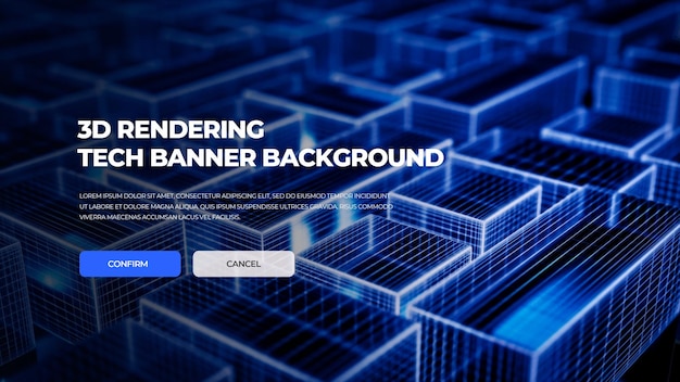 digital innovation 3D rendering HD banner background