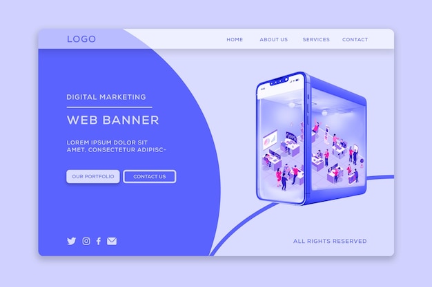Digital marketing landing page