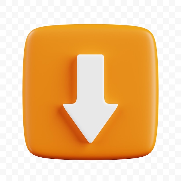 Down Arrow 3D Illustration
