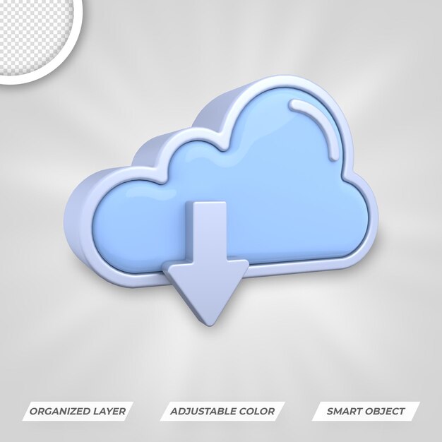 Download Icon 3D Left View Premium PSD