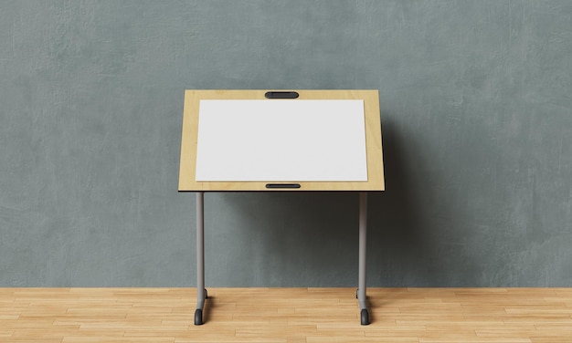 drawing easel table mock up 3d rendering