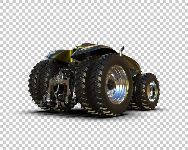 Driverless tractor isolated on background 3d rendering illustration