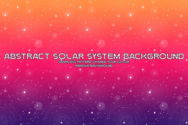 Editable Cosmic Background with Planet and Star Patterns