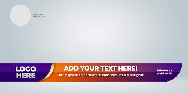 Elegant Lower Third Template with Space for Logo and Text