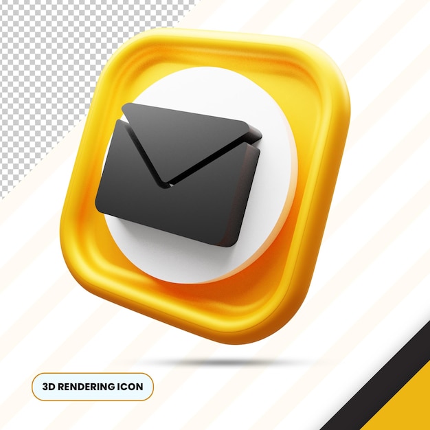 email and envelope 3d rendering icon png