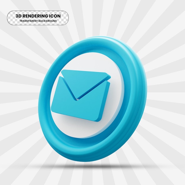 email icon in 3d rendering