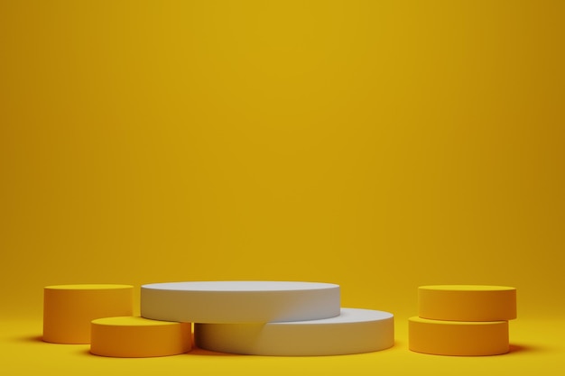 empty product display with 3d render podium scene background