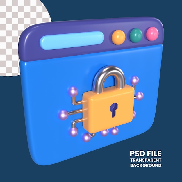 Encryption 3D Illustration Icon