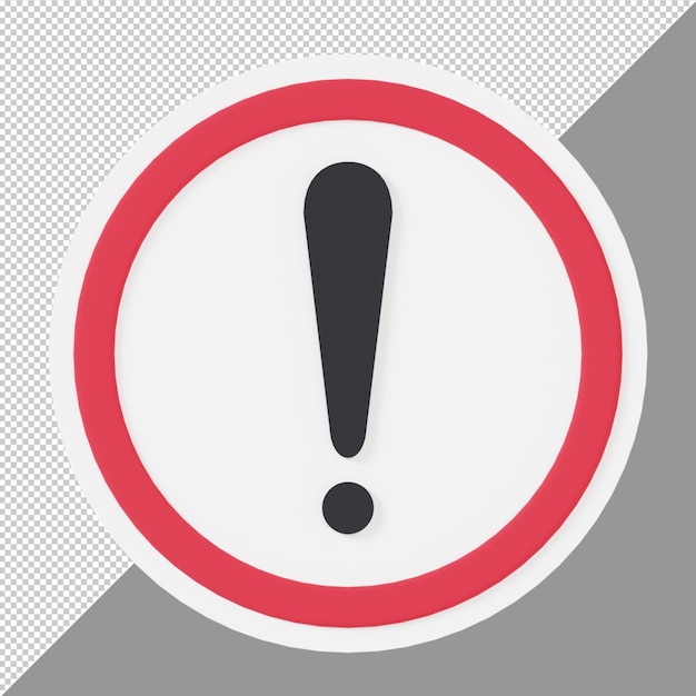 exclamation mark road circle road sign