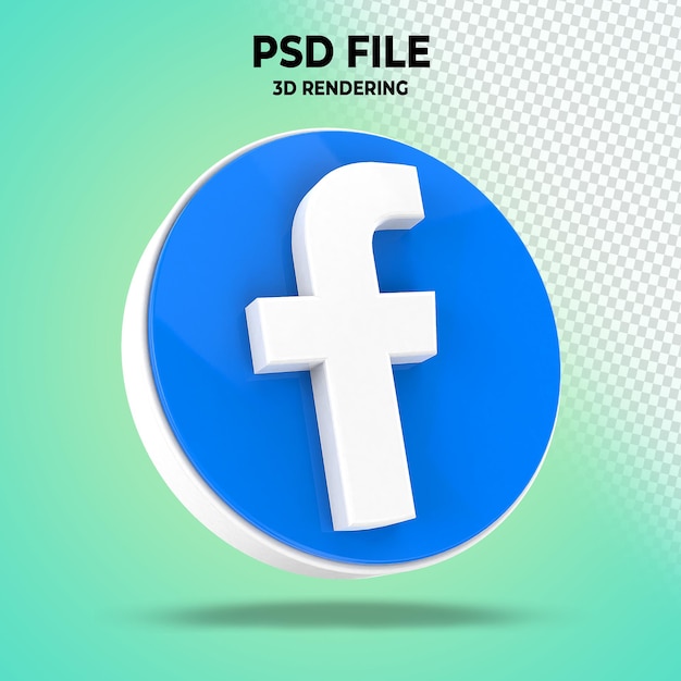 Facebook logo 3D Mạng xã hội
