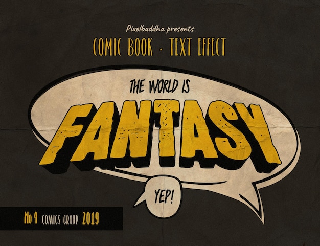 fantasy comic text effect