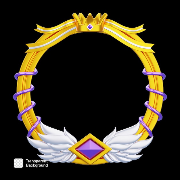 Fantasy Frame 3D Icon PNG Template