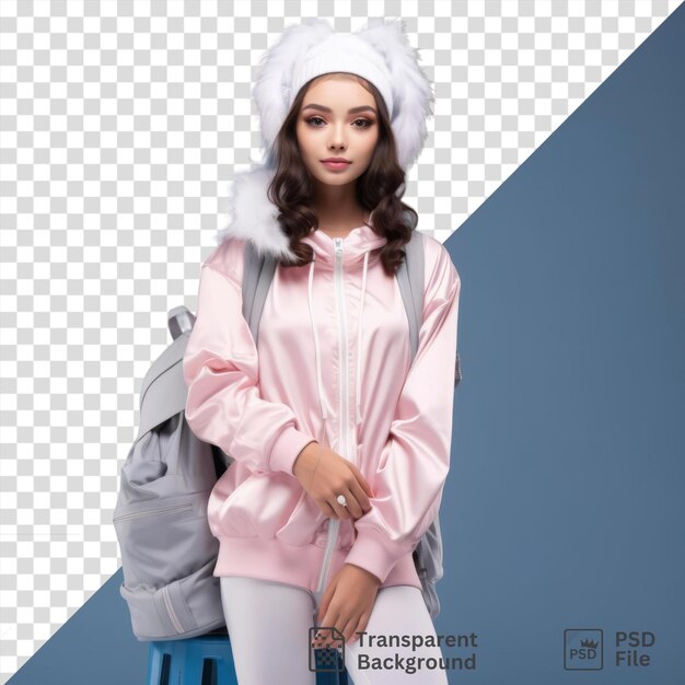fashion model's playful pose object isolated with transparency