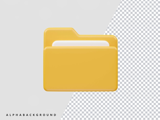 File 3d rendering icon illustration