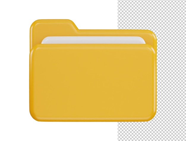 file folder icon 3d rendering vector illustration