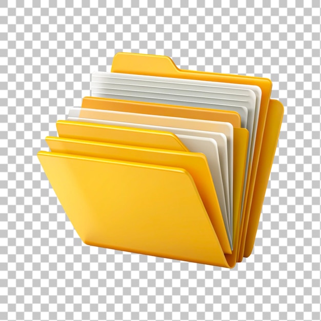 files isolated on transparent background 3d rendering illustration