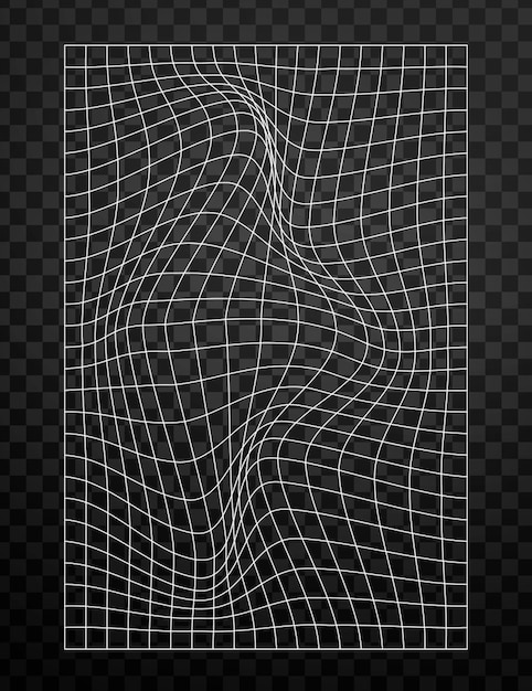 Flat Style Distorted Checkered Background On A Transparent Background