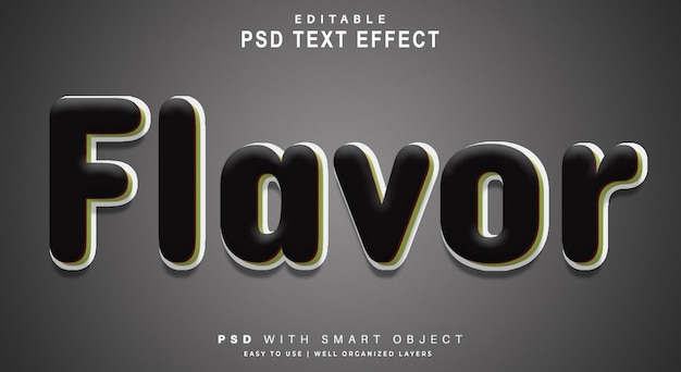 flavor text effect. editable text smart object