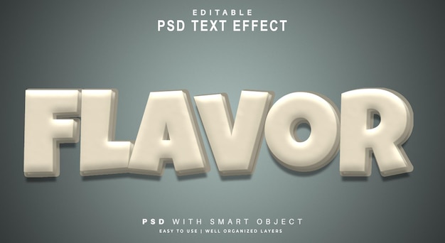 flavor text effect. editable text smart object