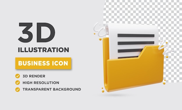 Folder 3D Illustration