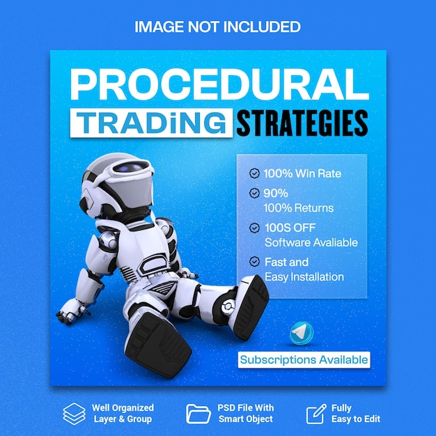 Free PSD Instagram post for artificial intelligence
