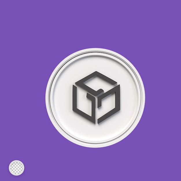 Gala cryptocurrency 3d render illustration