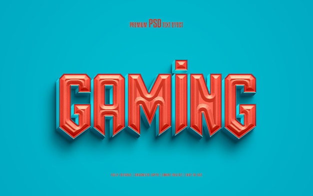 Gaming editable premium psd text effect