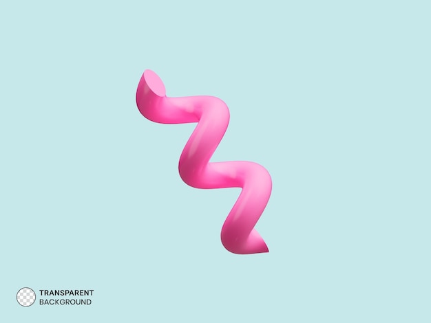 Geometric 3d spiral shape icon illustration