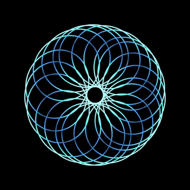 Geometric Mandala with Circular Lines