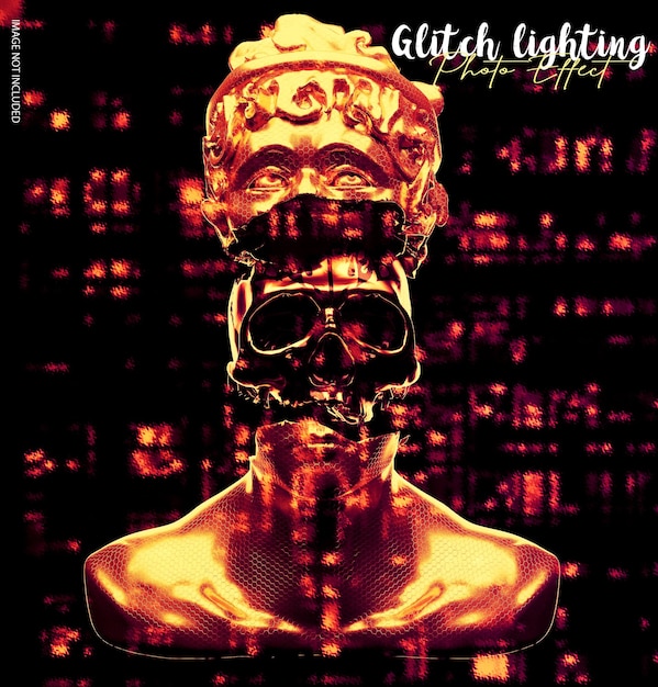 glitch lighting photo effect