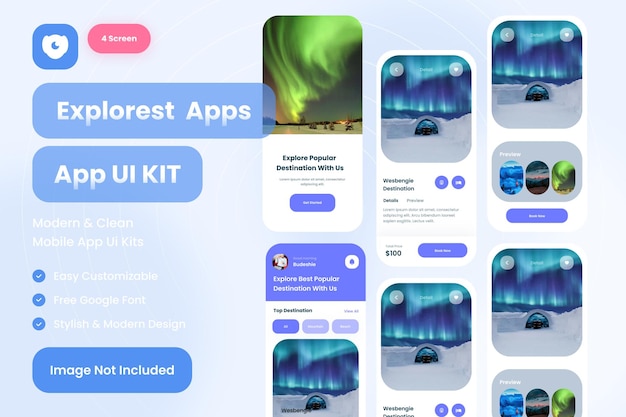 go explore mobile app ui kit
