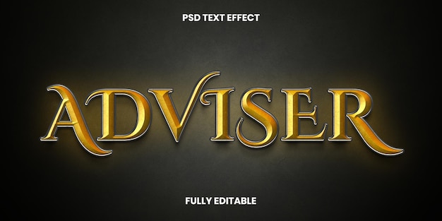 Gold Advisor Text Effect